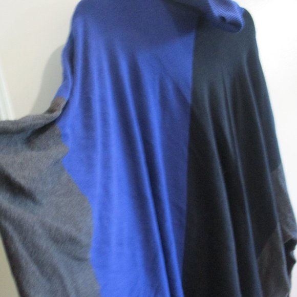 Alfani Tneck Poncho-sweater colorblock oversized S - Picture 2 of 3